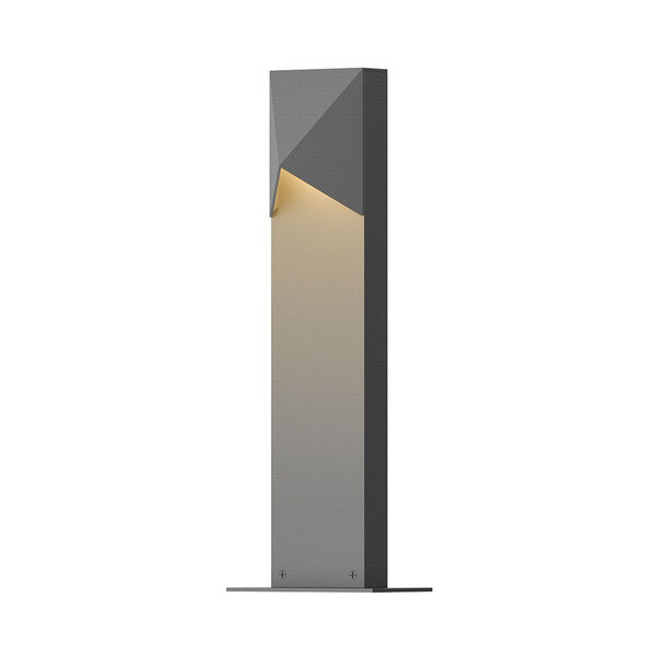 Inside-Out Triform Compact Textured Gray 16-Inch LED Bollard, image 1