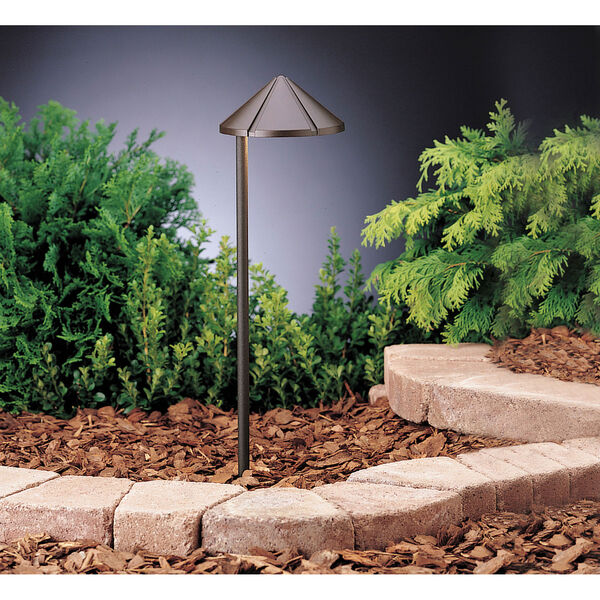 Six Groove Textured Architectural Bronze 19.5-Inch One-Light Landscape Path Light, image 1