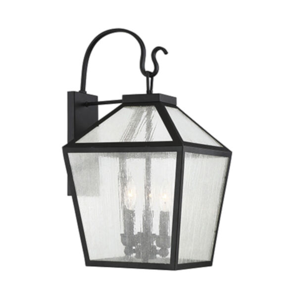 Anna Black 12-Inch Three-Light Outdoor Wall Sconce, image 1