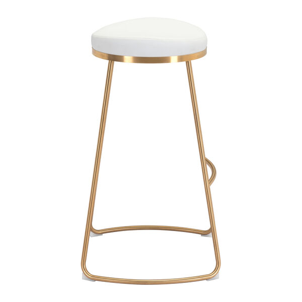 Bree White and Gold Barstool, image 3