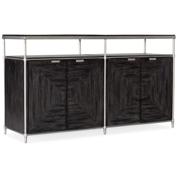 St. Armand Black and Brushed Petwer Entertainment Console, image 1