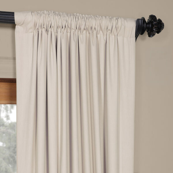 Hazelwood Beige 50 x 84-Inch Solid Cotton Blackout  Curtain, image 8