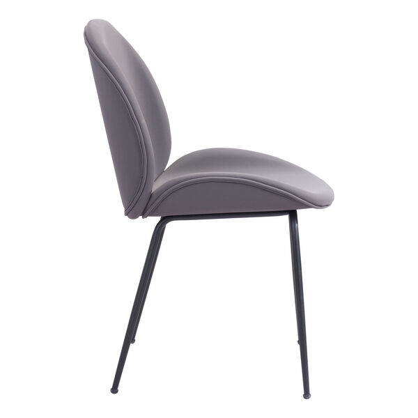 Miles Gray and Black Dining Chair, Set of Two, image 3