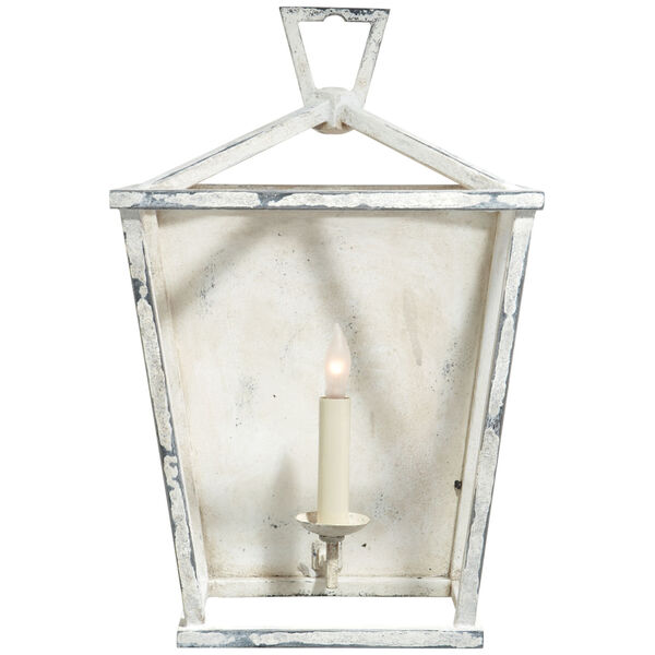 Darlana Wall Lantern in Old White by Chapman and Myers, image 1