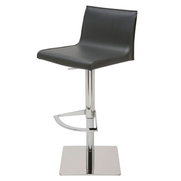Colter Dark Gray and Silver Adjustable Stool, image 1
