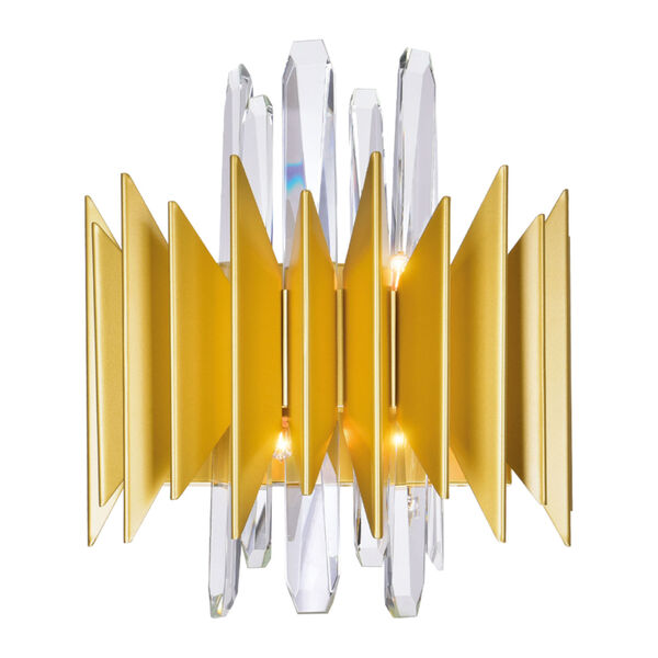 Cityscape Satin Gold Five-Light Wall Sconce, image 1