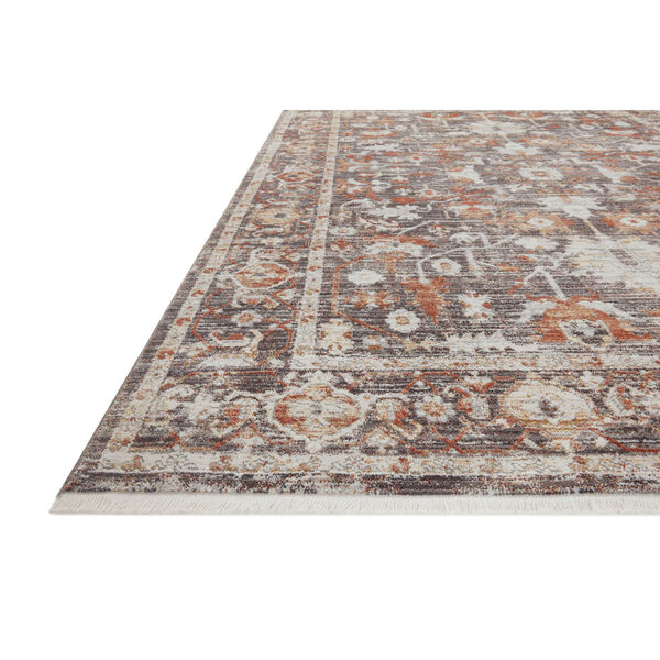 Bonney Charcoal and Spice Rectangular Area Rug, image 3