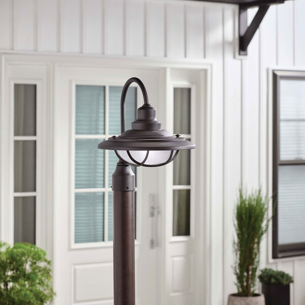 Broadwick Textured Black One-Light Outdoor Post Lantern, image 2