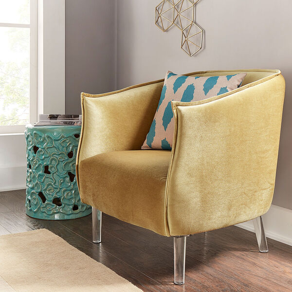 Lila Gold Velvet Chair, image 1