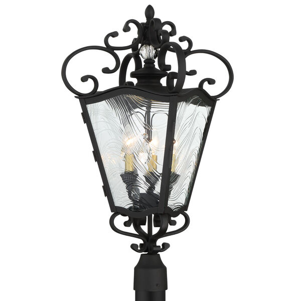 Brixton Ivy Coal with Honey Gold Highlight Two-Light Outdoor Post, image 1
