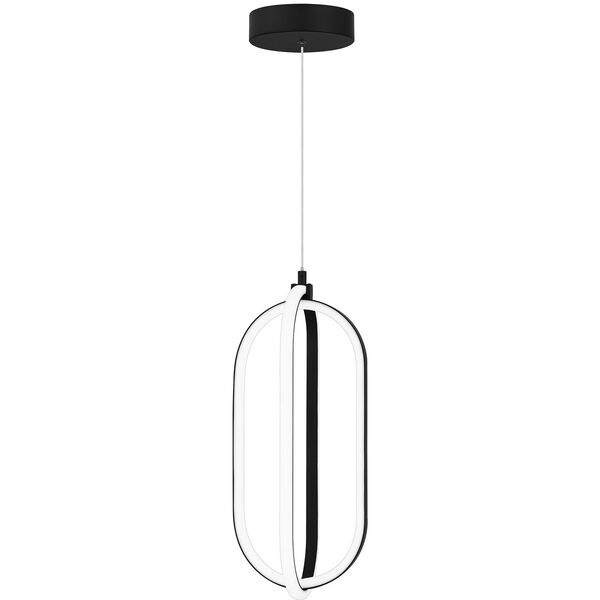 Calista Matte Black One-Light LED Mini Pendant, image 1