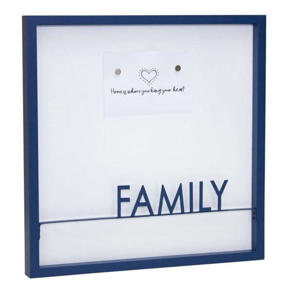 Blue MDF Iron Family Memo Board, image 1