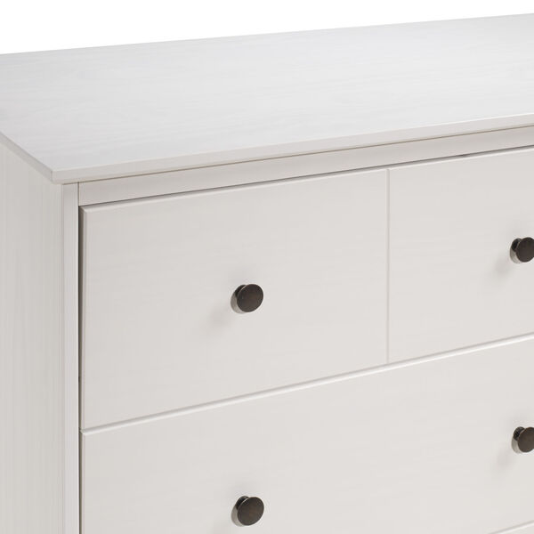 White Six Drawer Dresser, image 4