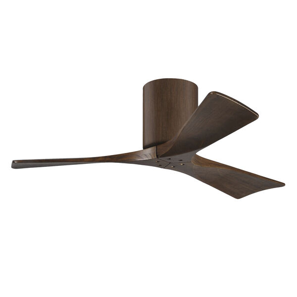 Irene-3H Walnut 42-Inch Outdoor Flush Mount Ceiling Fan with Walnut Tone Blades, image 1