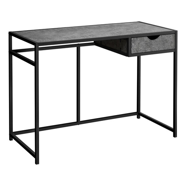 Black and Gray Rectangular Computer Desk, image 1