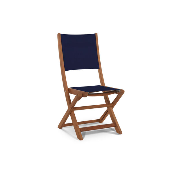 Stella Blue Teak Outdoor Folding Chair, image 1