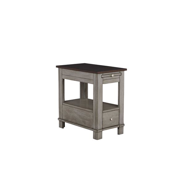 Chairsides III Walnut Gray Chairside Table, image 2