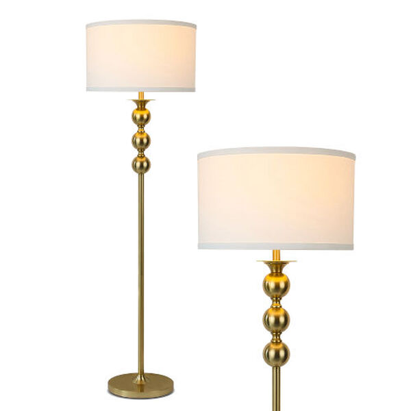 Riley Brass LED Floor Lamp, image 1
