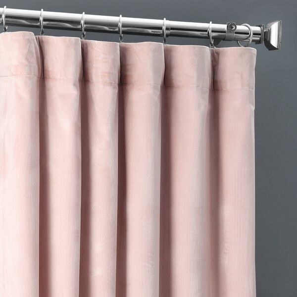 Pink 108 x 50 In. Plush Velvet Curtain Single Panel, image 2