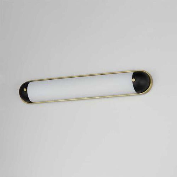 Capsule Black Natural Aged Brass 30-Inch One-Light Bath Strip, image 4