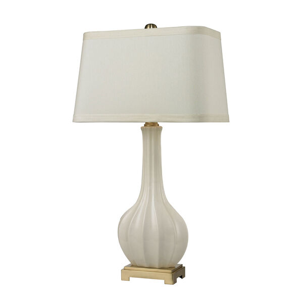 Aster White and Brass One-Light Table Lamp, image 1