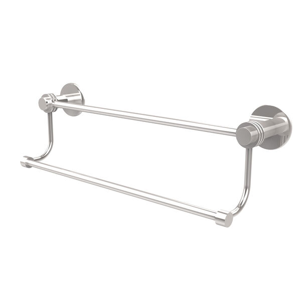 Mercury Collection 36 Inch Double Towel Bar with Dotted Accents, Polished Chrome, image 1