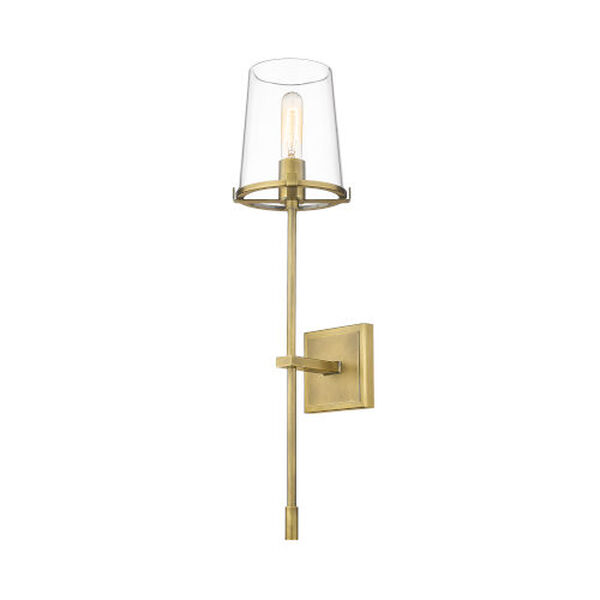 Callista Rubbed Brass One-Light Wall Sconce, image 2