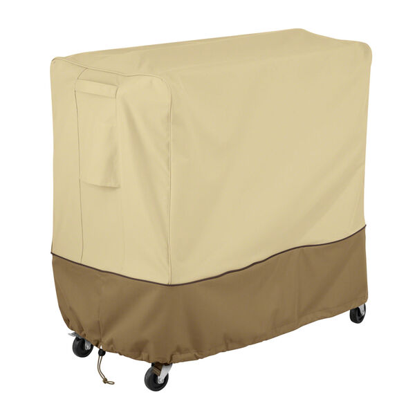 Ash Beige and Brown Patio Rolling Deck Cooler Cover, image 1