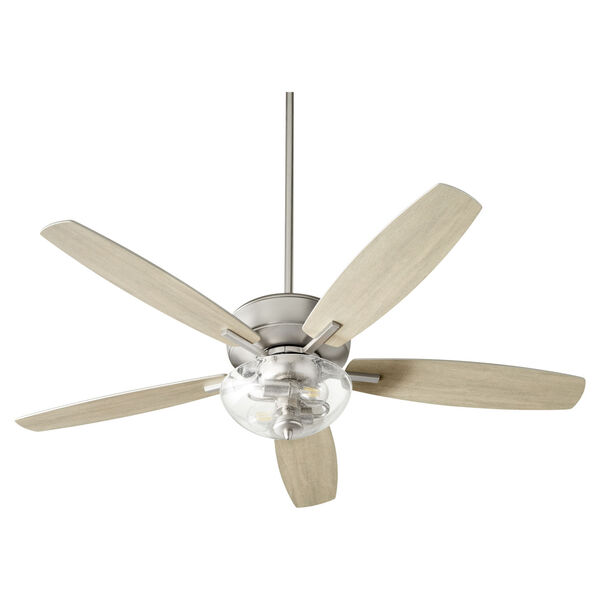 Breeze Satin Nickel Two-Light 52-Inch Ceiling Fan, image 1