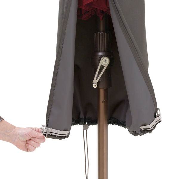 Maple Taupe One-Size Patio Umbrella Cover, image 6