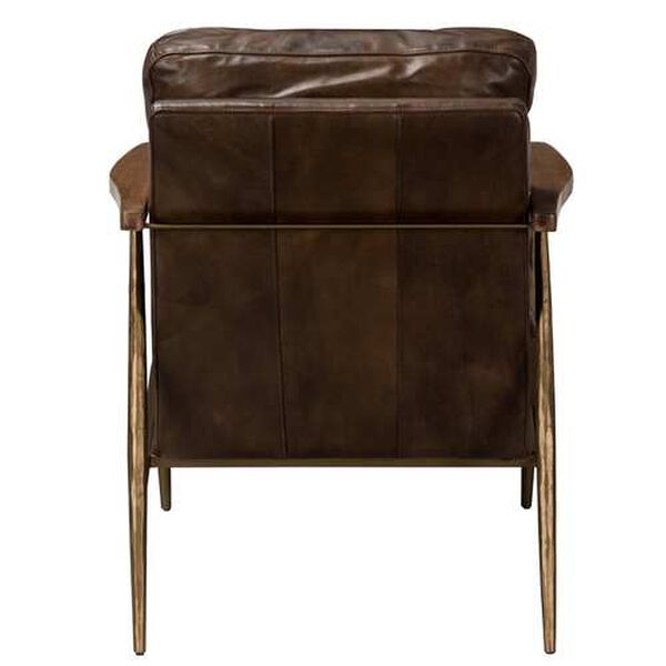 Trevor Antique Brown Leather Club Chair, image 4