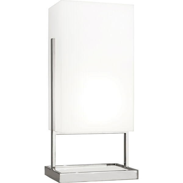 Nikole Polished Nickel and White Marble 28-Inch One-Light Table Lamp, image 1