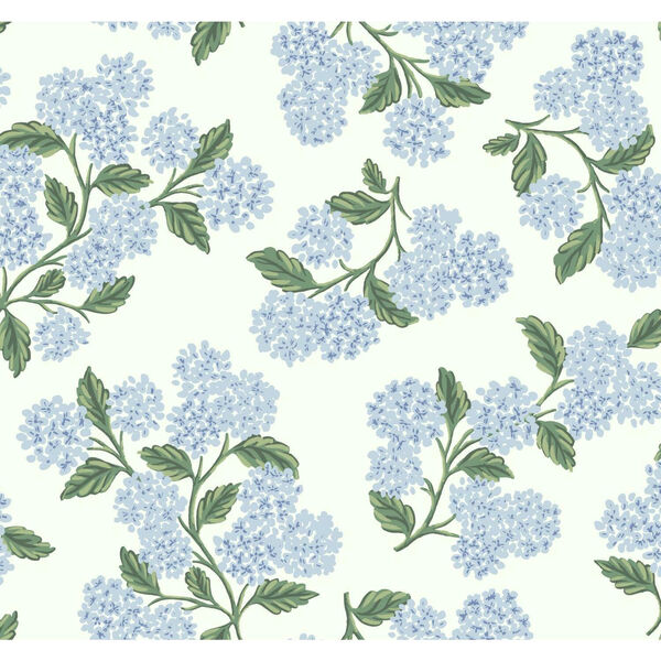 Rifle Paper Co. Blue and White Hydrangea Wallpaper, image 2