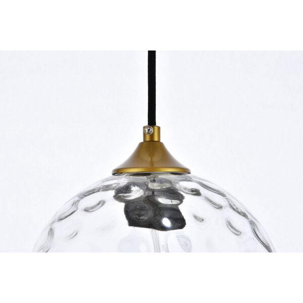 Cashel Brass and Clear Eight-Inch One-Light Mini Pendant, image 5
