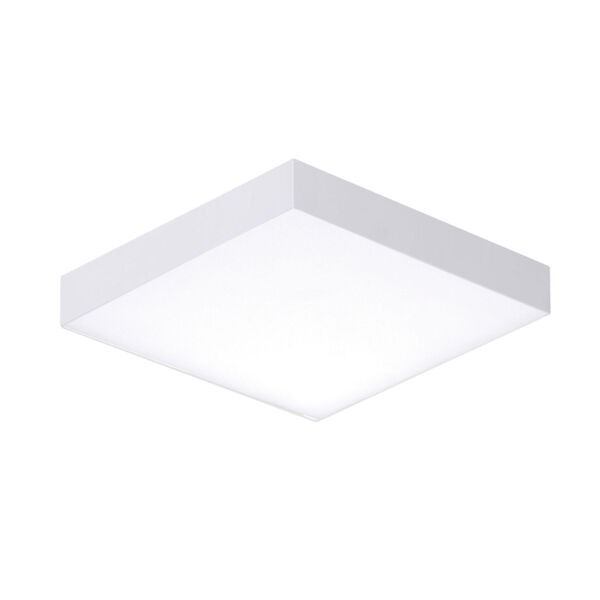 Trim White One-Light ADA LED Flush Mount with Polycarbonate Shade, image 1