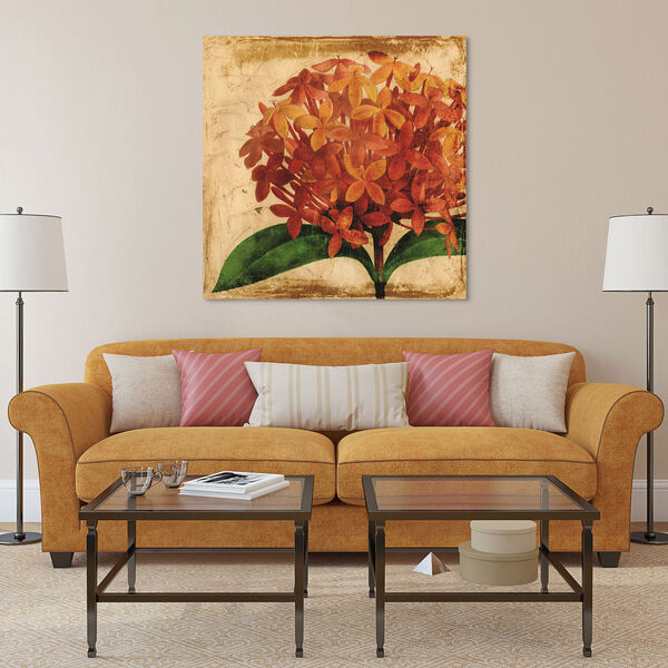 Vibrant Antique Hydrangea Frameless Free Floating Tempered Glass Graphic Wall Art, image 4