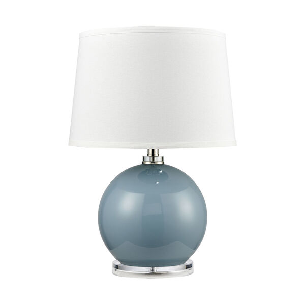 Culland Azure Blue and Polished Nickel One-Light Table Lamp, image 2