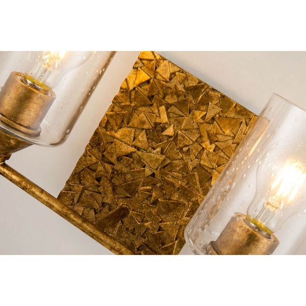 Mosaic Gold Leaf with Antique Two-Light Bath Vanity, image 2