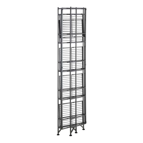 Xtra Storage Speckled Gray Five-Tier Folding Metal Shelf, image 4