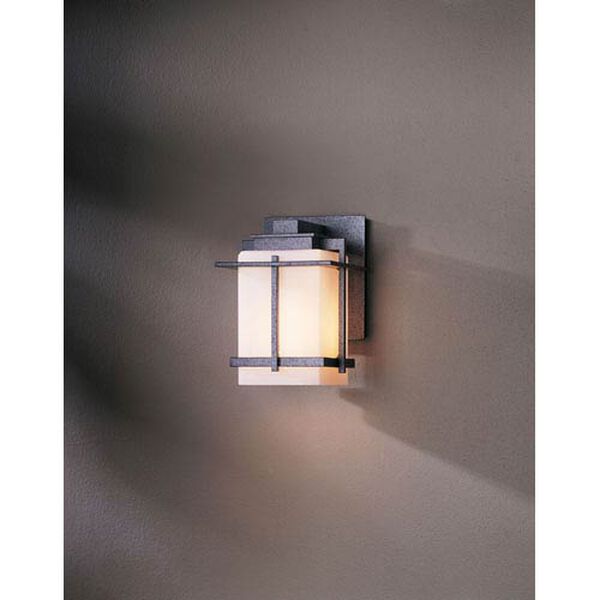 Tourou Natural Iron One Light Outdoor Sconce with Opal Glass, image 3