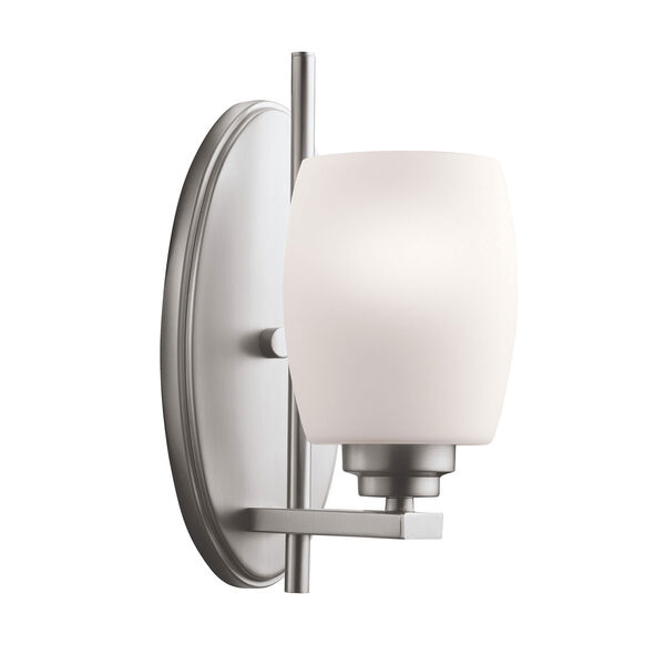 Eileen Brushed Nickel Single Light Wall Sconce, image 1