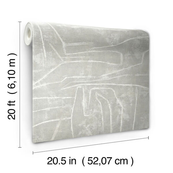 Urban Chalk Gray Peel and Stick Wallpaper - (Open Box), image 4