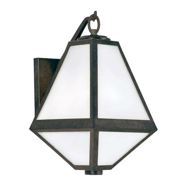 Glacier One-Light Black Charcoal Outdoor Wall Mount, image 1