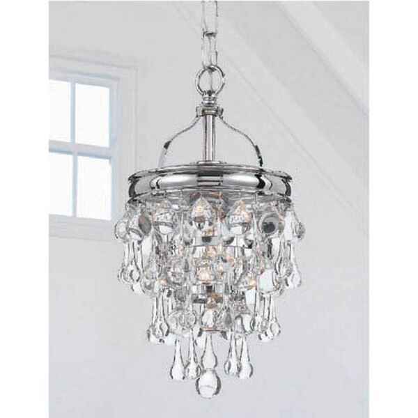 Hopewell Polished Chrome One-Light Mini-Pendant with Clear Crystal, image 2