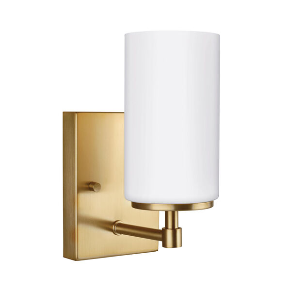 Alturas Satin Brass 4-Inch One-Light Bath Light, image 1