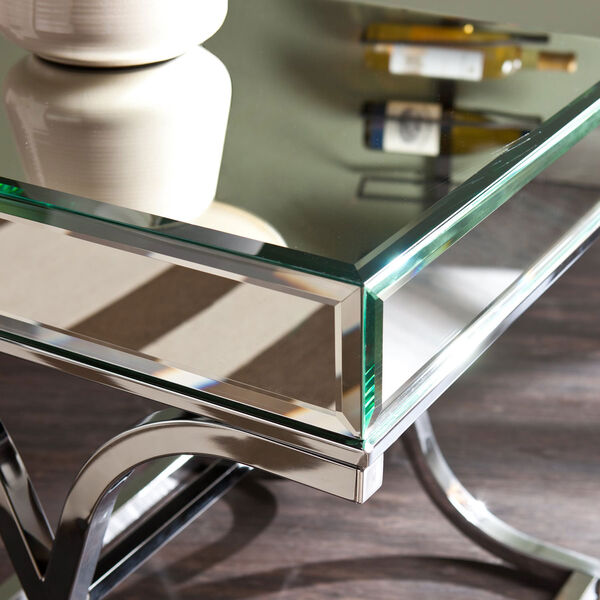 Ava Chrome Mirrored End Table, image 2