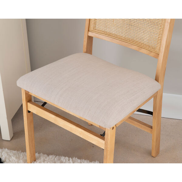 Rogue Natural and Beige Folding Dining Side Chair, image 9