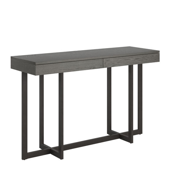 Hunter Gray Sofa Table with Two Drawer, image 1