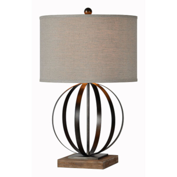 Jackson Driftwood and Bronze One-Light Table Lamp, image 1