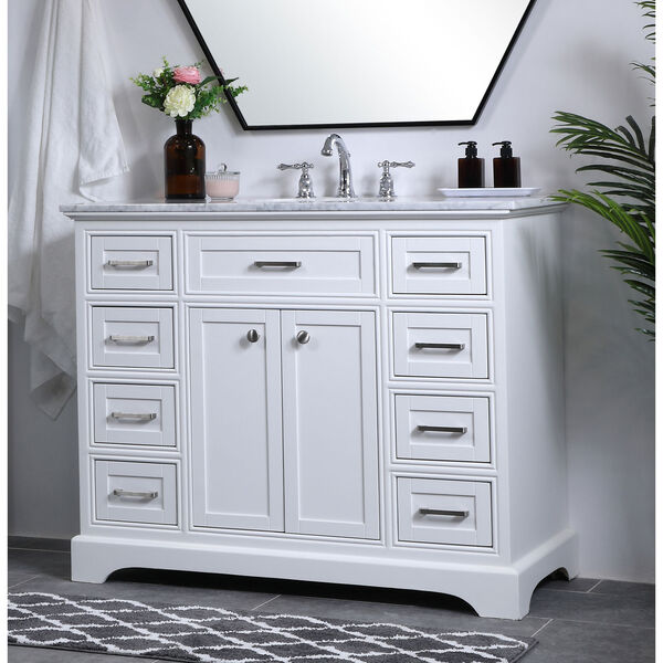 Americana White 42-Inch Vanity Sink Set, image 3